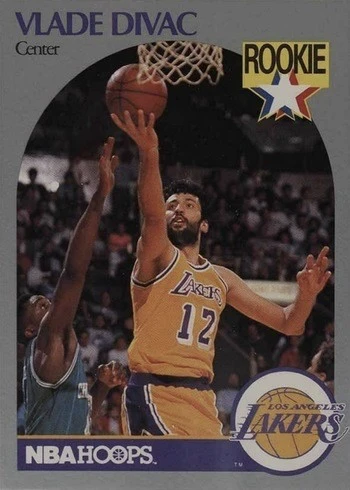 1990 Hoops #154 Vlade Divac Rookie Card