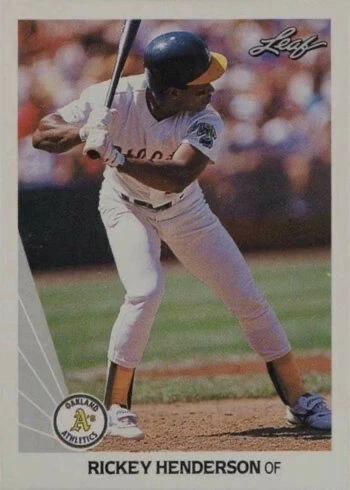 1990 Leaf #160 Rickey Henderson Baseball Card