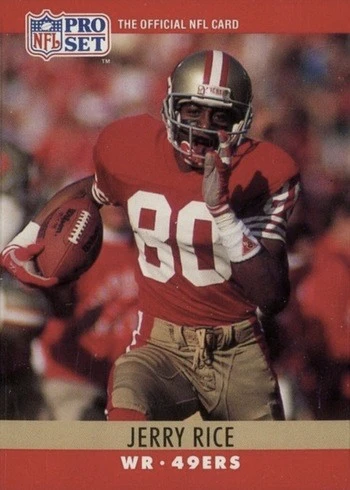 1990 Pro Set #295 Jerry Rice Football Card