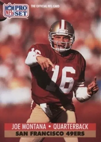 1991 Pro Set #653 Joe Montana Football Card