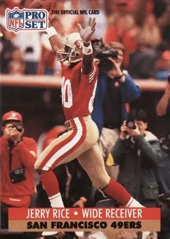 1991 Pro Set #654 Jerry Rice Football Card