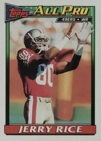 1991 Topps #81 Jerry Rice Football Card