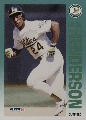 1992 Fleer #258 Rickey Henderson Baseball Card