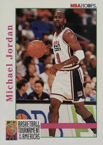 1992 NBA Hoops #341 Michael Jordan Basketball Card
