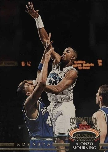 1992 Topps Stadium Club #297 Alonzo Mourning Rookie Card