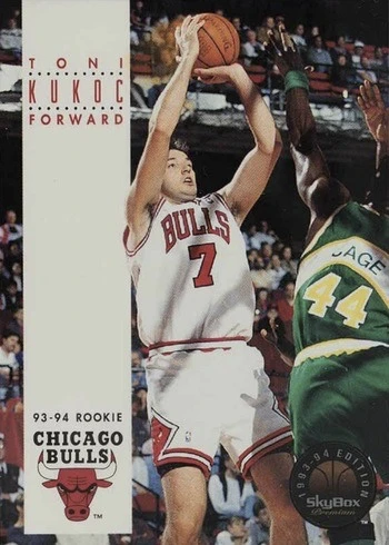 1993 SkyBox Premium #207 Toni Kukoc Rookie Card