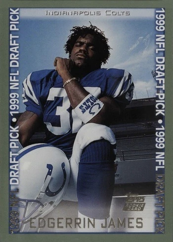 1999 Topps #349 Edgerrin James Rookie Card