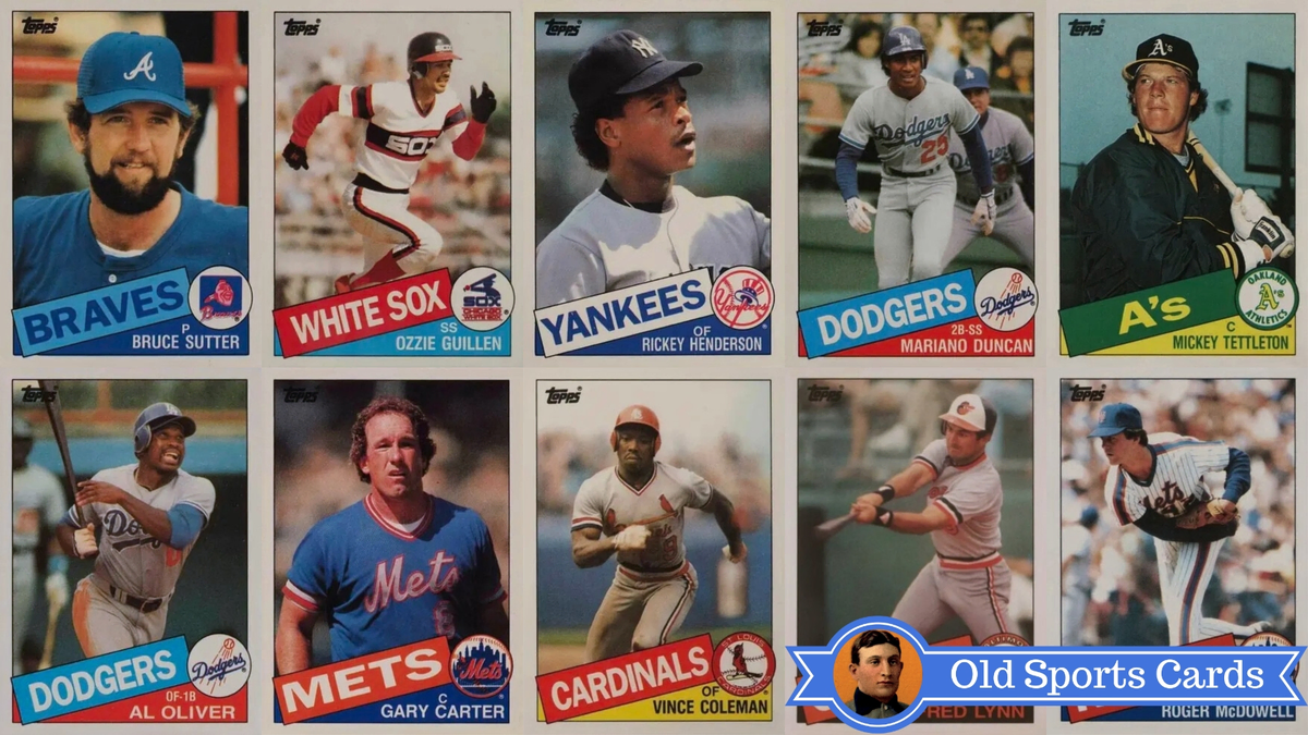 A collage of the most valuable cards from the 1985 Topps Traded Baseball sports card set.