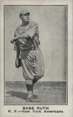 1921 E121 American Caramel  Babe Ruth Baseball Card