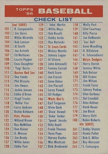 1956 Topps   Baseball Card