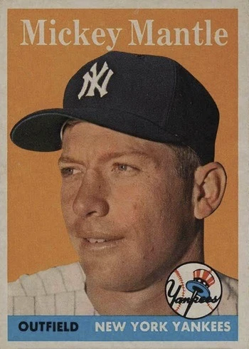1958 Topps #150 Mickey Mantle Baseball Card