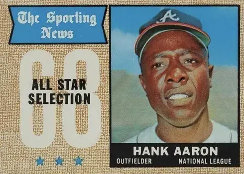 1968 Topps #370 Hank Aaron Baseball Card