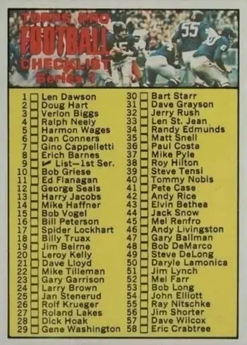 1970 Topps #9  Football Card