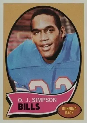 1970 Topps #90 O.J. Simpson Rookie Card
