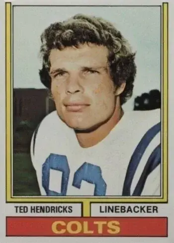 1974 Topps #385 Ted Hendricks Football Card