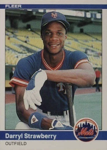 1984 Fleer #599 Darryl Strawberry Rookie Card