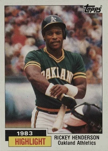 1984 Topps #2 Rickey Henderson Baseball Card