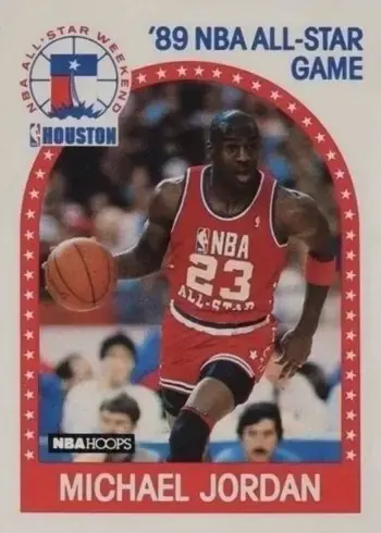 1989 NBA Hoops #21 Michael Jordan Basketball Card