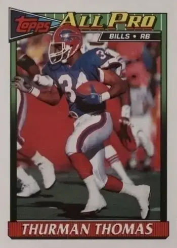 1991 Topps #52 Thurman Thomas Football Card