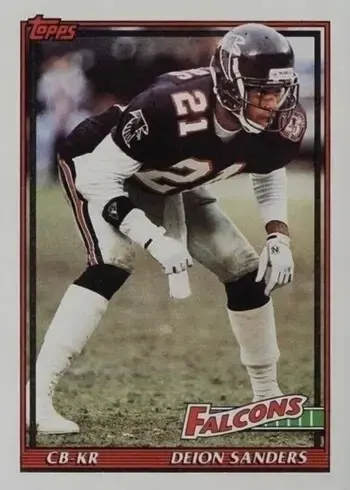 1991 Topps #582 Deion Sanders Football Card