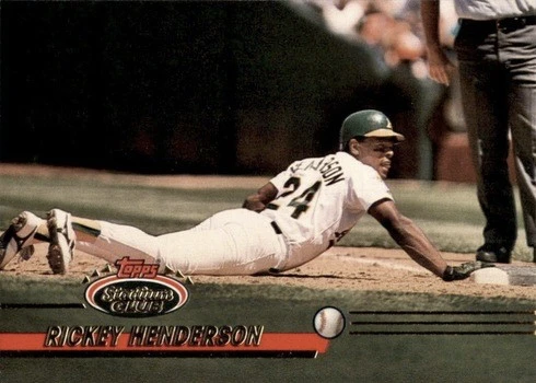 1993 Topps Stadium Club #558 Rickey Henderson Baseball Card