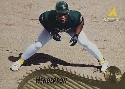 1995 Pinnacle #201 Rickey Henderson Baseball Card