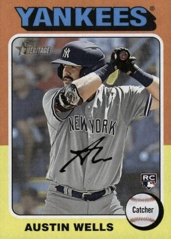 2024 Topps Heritage #442 Austin Wells Rookie Card