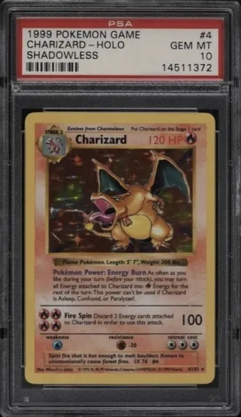 holographic shadowless first edition charizard card Vintage PSA 10 Pokmon Booster Pack this card is the perfect way to showcase your collection. Pokmon 1st Ed. Holo Charizard: