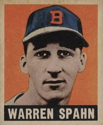 1948 Leaf #32 Warren Spahn Rookie Card