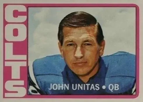 1972 Topps #165 Johnny Unitas Football Card
