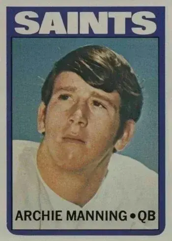 1972 Topps #55 Archie Manning Rookie Card