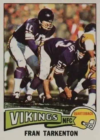 1975 Topps #400 Fran Tarkenton Football Card
