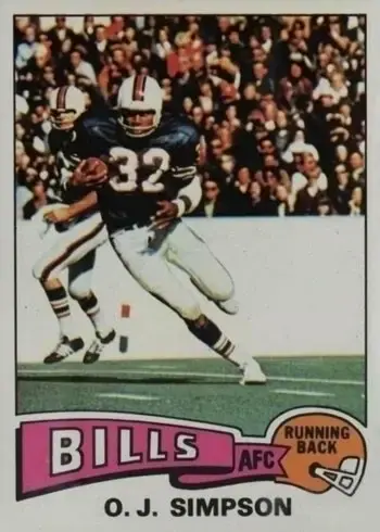 1975 Topps #500 O.J. Simpson Football Card