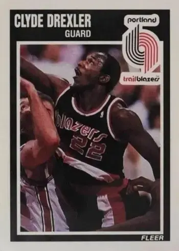 1989 Fleer #128 Clyde Drexler Basketball Card