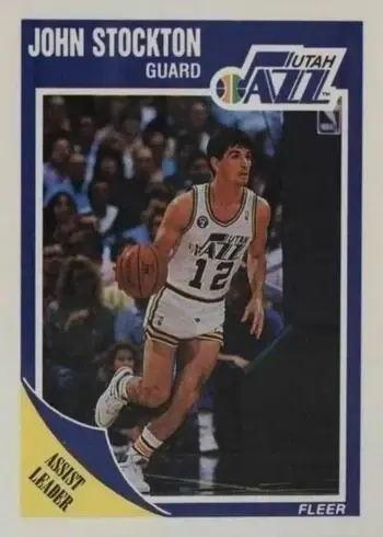 1989 Fleer #156 John Stockton Basketball Card