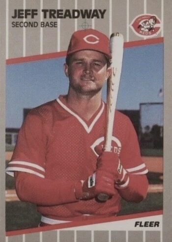 1989 Fleer #173 Jeff Treadway Baseball Card