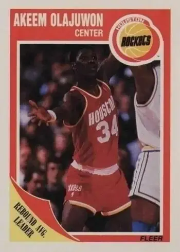 1989 Fleer #61 Hakeem Olajuwon Basketball Card