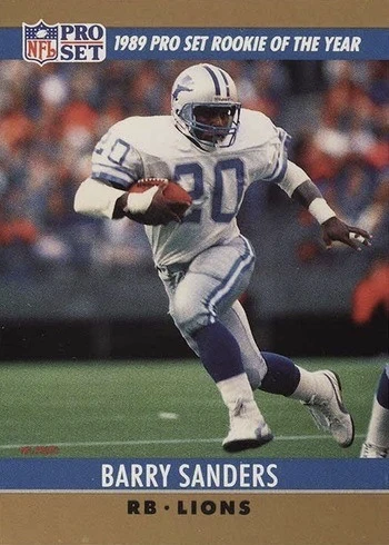 1990 Pro Set #1 Barry Sanders Football Card