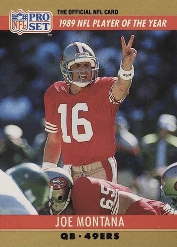 1990 Pro Set #2 Joe Montana Football Card