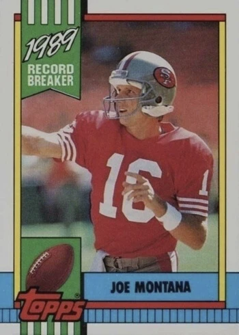1990 Topps #1 Joe Montana Football Card