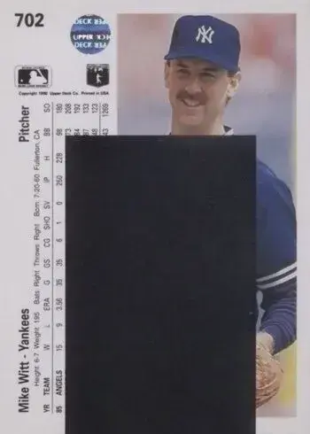 1990 Upper Deck #702 Mike Witt Baseball Card