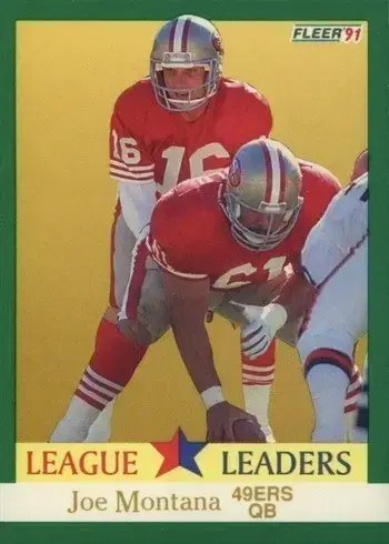 1991 Fleer #408 Joe Montana Football Card