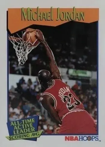 1991 NBA Hoops #536 Michael Jordan Basketball Card