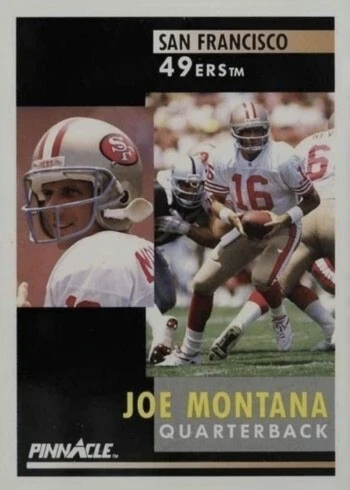 1991 Pinnacle #66 Joe Montana Football Card