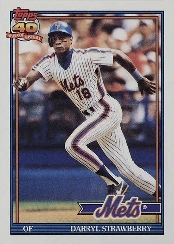 1991 Topps #200 Darryl Strawberry Baseball Card