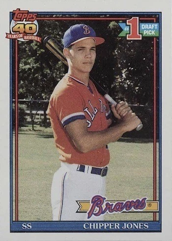 1991 Topps #333 Chipper Jones Rookie Card