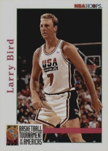 1992 NBA Hoops #337 Larry Bird Basketball Card