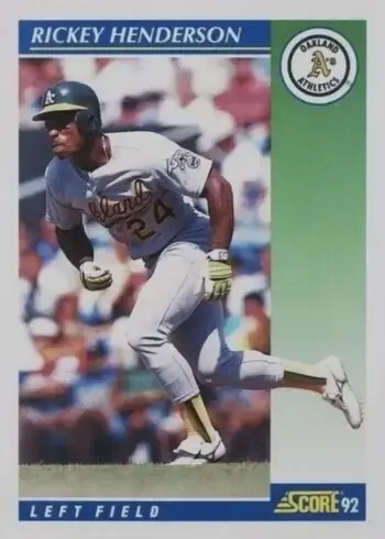 1992 Score #480 Rickey Henderson Baseball Card